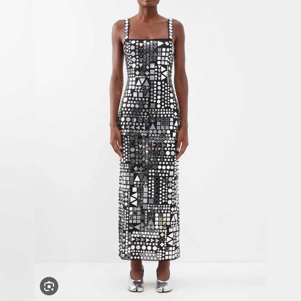 Raey Disco Mirror Embellished slip Dress - $1700